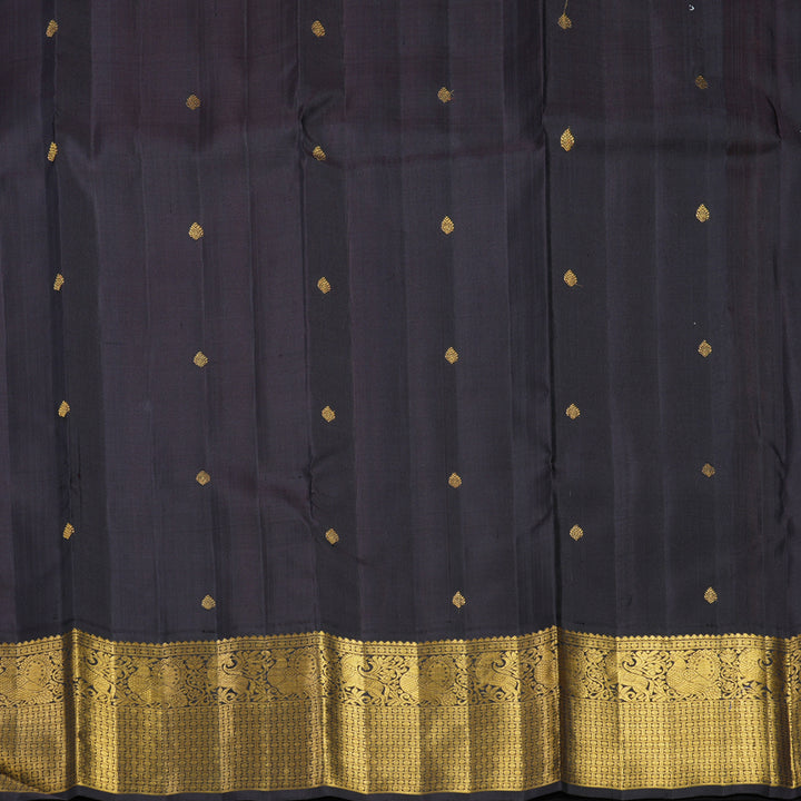 Hayagrivas Handloom Fuchsia Pink Kanjivaram Silk Saree with Deep Nagapazham Border KBF557G2-5