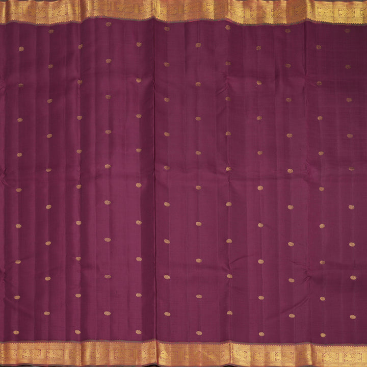 Hayagrivas Handloom Burgundy Kanjivaram Silk Saree with Manthalir Border KBF557G4-1