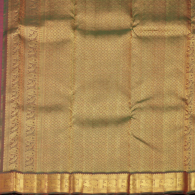 Hayagrivas Handloom Burgundy Kanjivaram Silk Saree with Manthalir Border KBF557G4-1