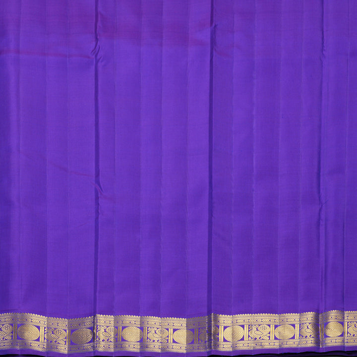 Hayagrivas Handloom Magenta-Pink Kanjivaram Silk Saree with Purple Border KBF557G5-1
