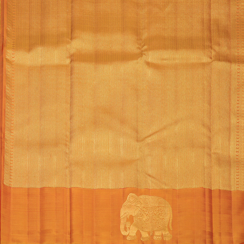 Hayagrivas Handloom Peach Orange Kanjivaram Silk Saree KBF557G6-1