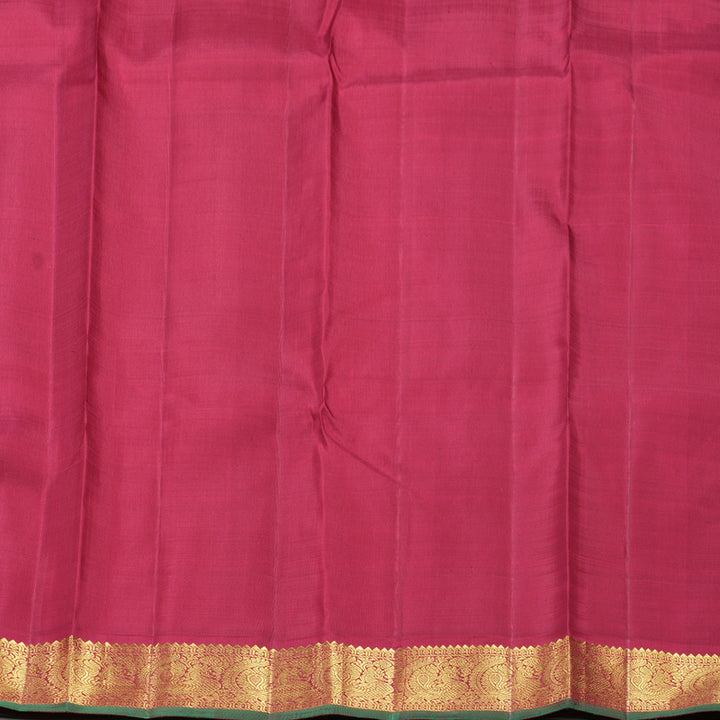 Hayagrivas Handloom Sandal Kanjivaram Silk Saree with Maroon Border KBF558G12-1