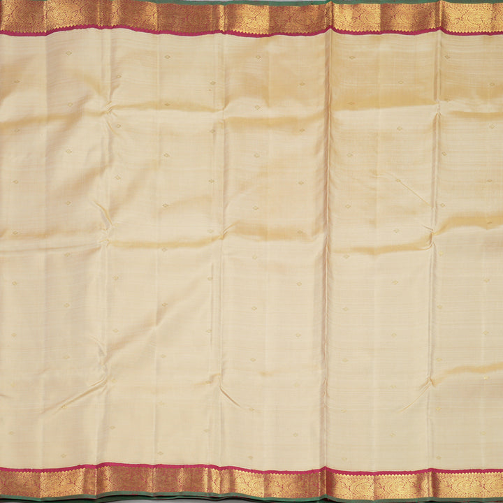 Hayagrivas Handloom Sandal Kanjivaram Silk Saree with Maroon Border KBF558G12-1