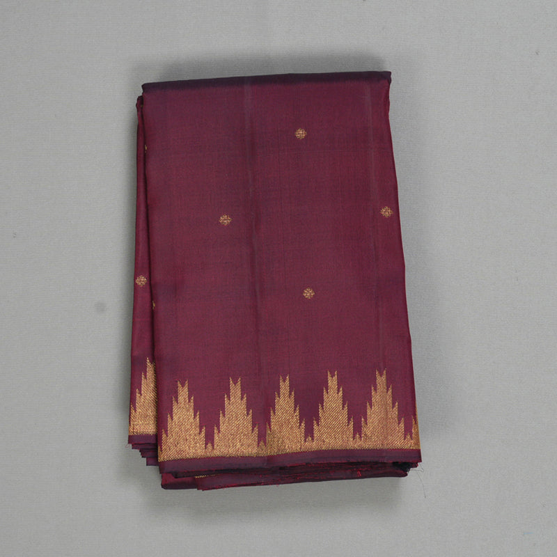 Hayagrivas Handloom Wine Maroon Kanjivaram Silk Saree KBF558G2-1