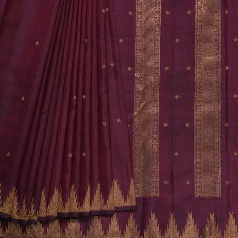 Hayagrivas Handloom Wine Maroon Kanjivaram Silk Saree KBF558G2-1