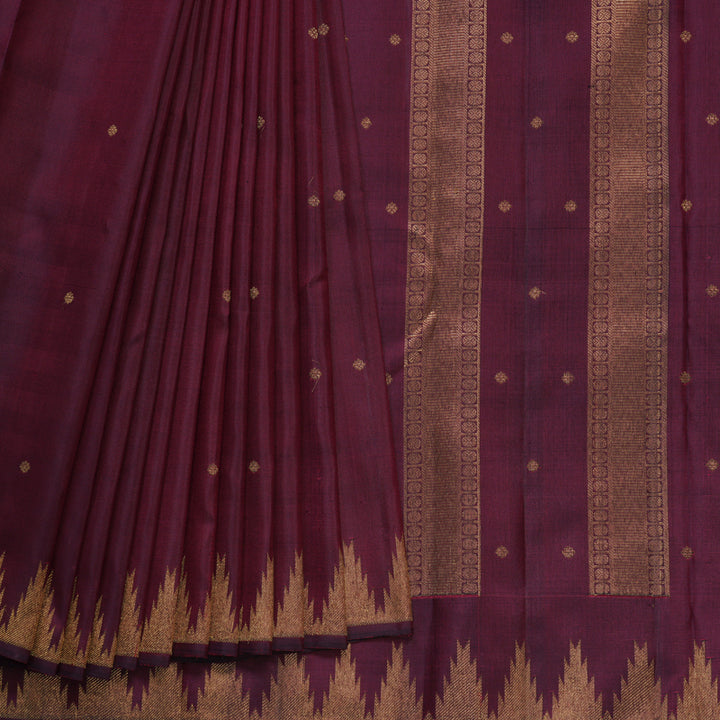 Hayagrivas Handloom Wine Maroon Kanjivaram Silk Saree KBF558G2-1