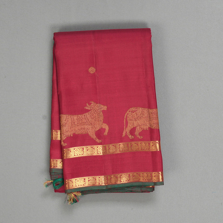 Hayagrivas Handloom Maroon Kanjivaram Silk Saree KBF558G3-1