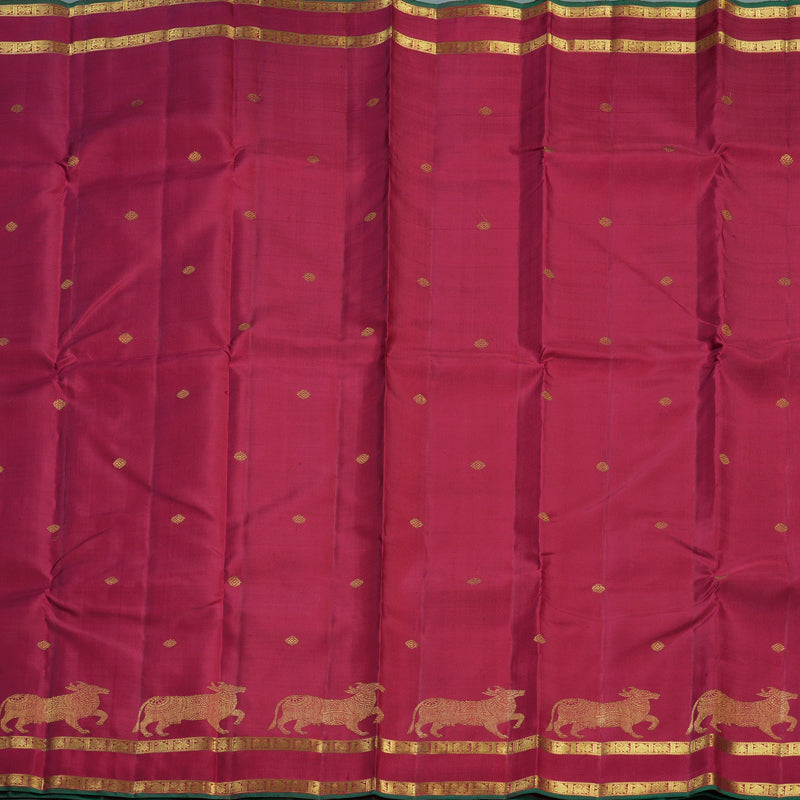 Hayagrivas Handloom Maroon Kanjivaram Silk Saree KBF558G3-1