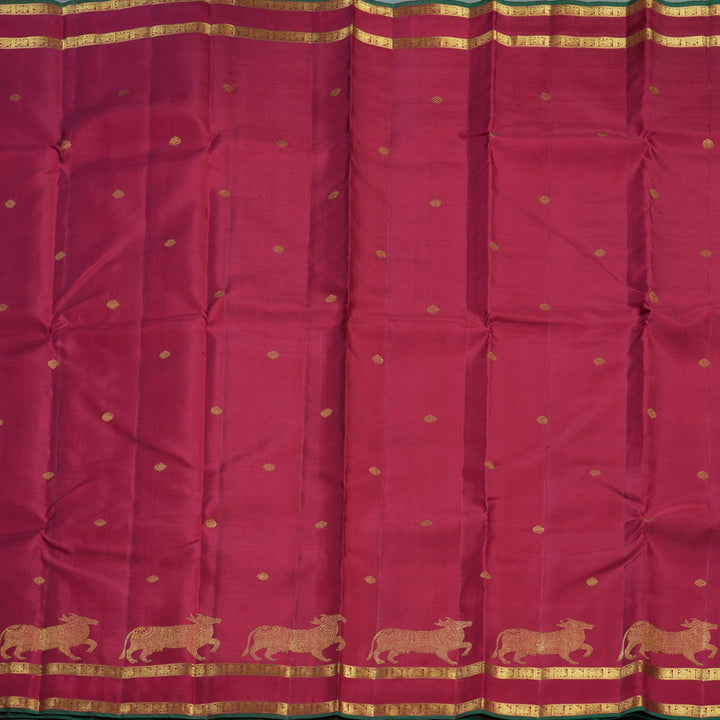 Hayagrivas Handloom Maroon Kanjivaram Silk Saree KBF558G3-1