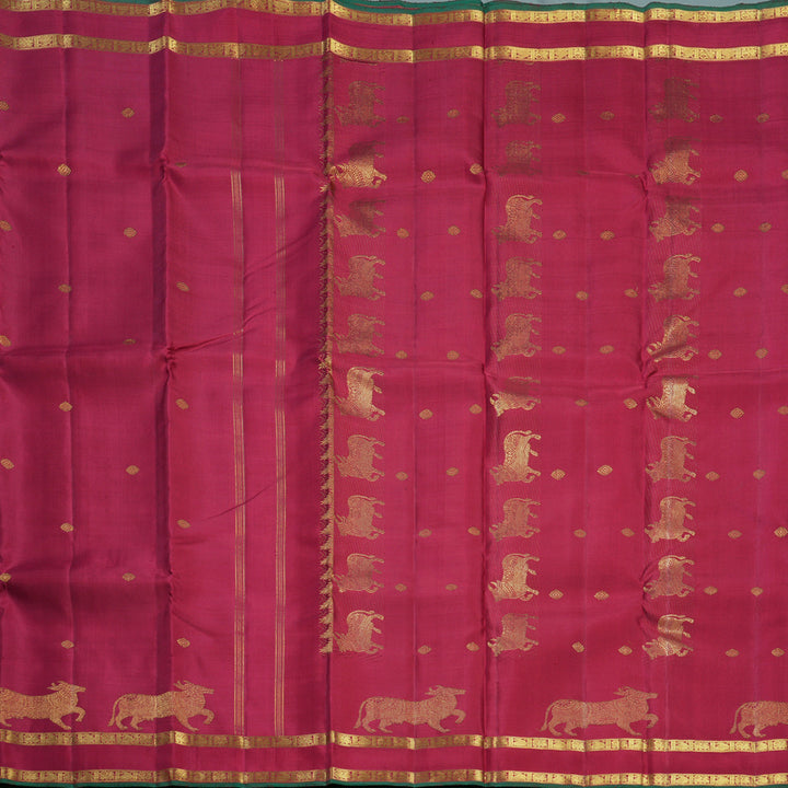Hayagrivas Handloom Maroon Kanjivaram Silk Saree KBF558G3-1