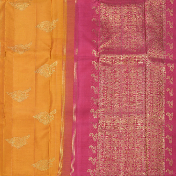 Hayagrivas Handloom Half-White Kanjivaram Silk Saree KBF558G4-1