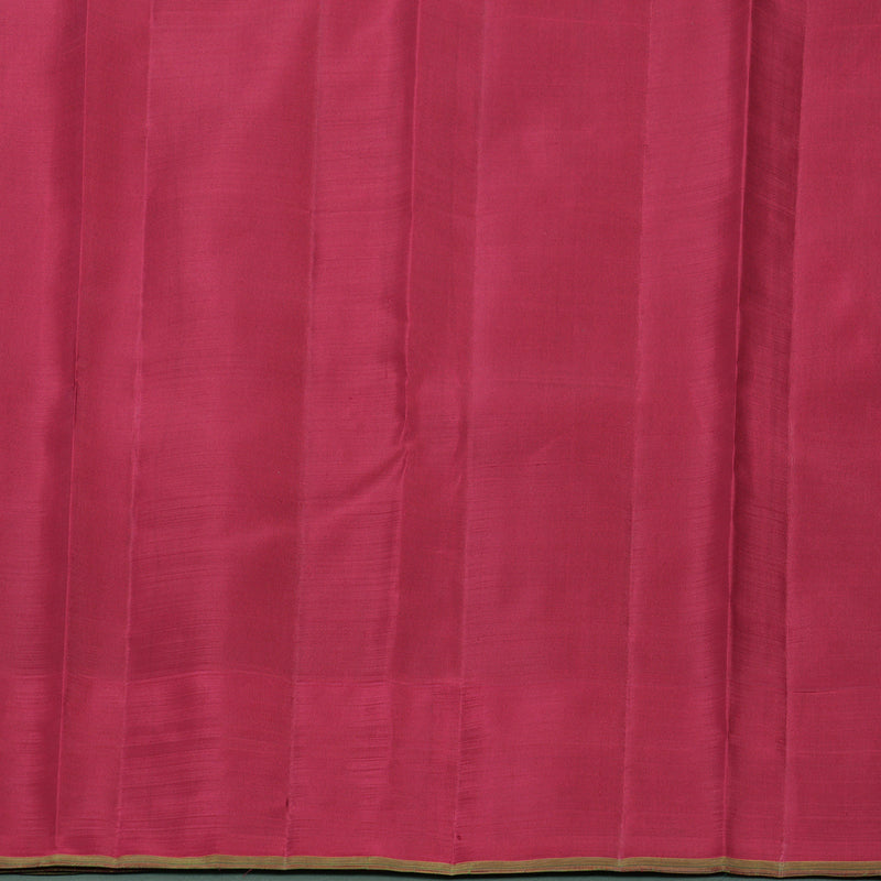 Hayagrivas Handloom White with Black Stripes Kanjivaram Silk Saree KBF558G5-1