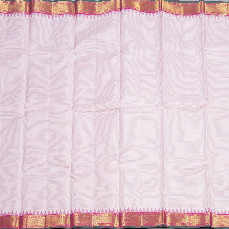 Hayagrivas Handloom Baby Pink Kanjivaram Silk Saree with Magenta Border KBF558G9-1