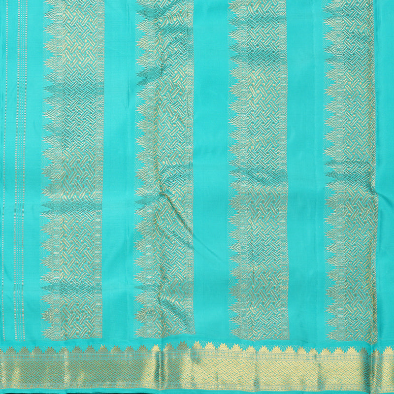 Hayagrivas Handloom Tomato Pink Ten Yards Silk Saree KBF559G1-2