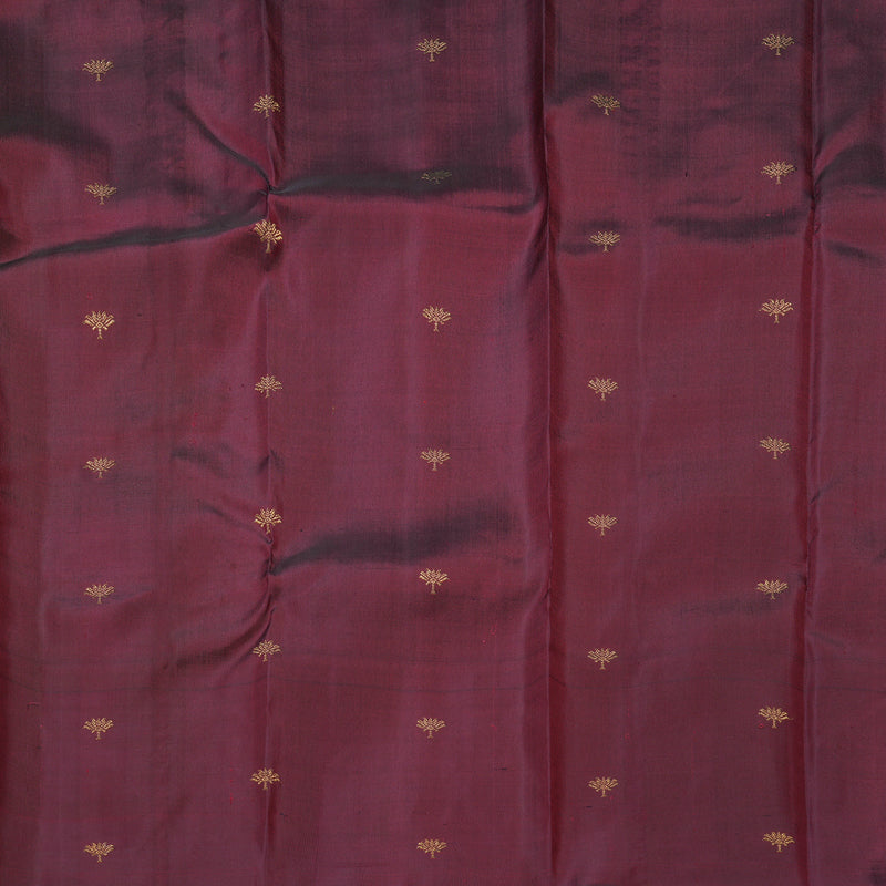 Hayagrivas Handloom Wine Maroon Kanjivaram Silk Saree KBF560G1-1