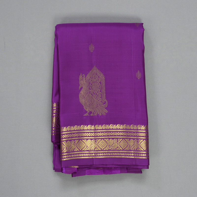 Hayagrivas Handloom Vadamalli Purple Kanjivaram Silk Saree KBF563G1-3