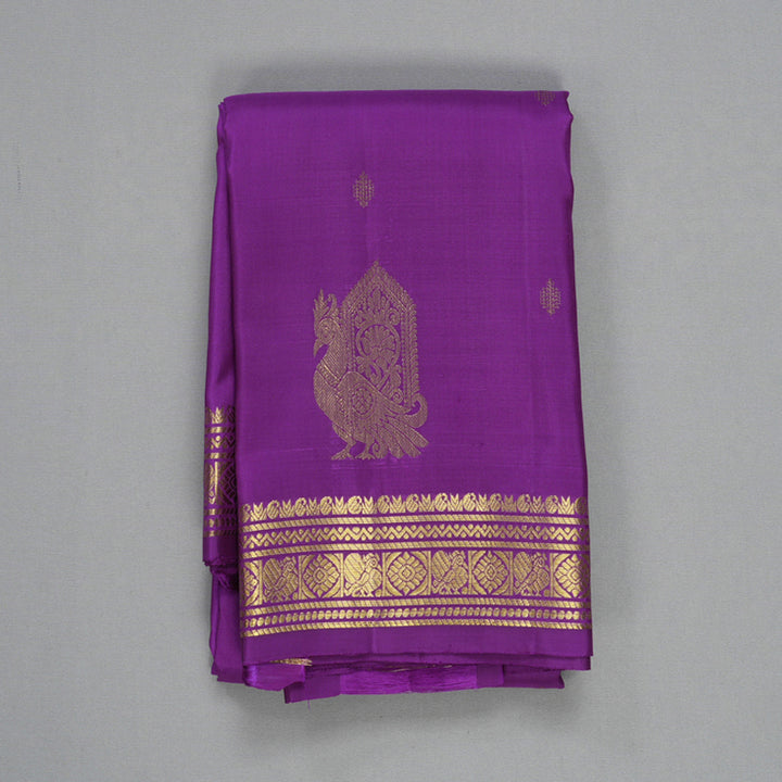Hayagrivas Handloom Vadamalli Purple Kanjivaram Silk Saree KBF563G1-3