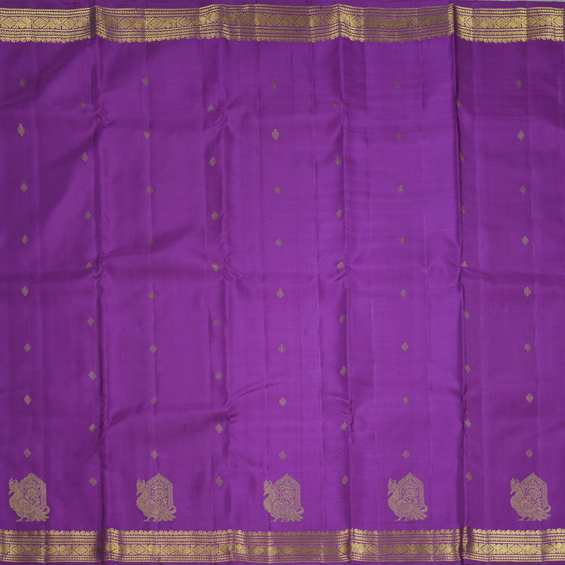 Hayagrivas Handloom Vadamalli Purple Kanjivaram Silk Saree KBF563G1-3