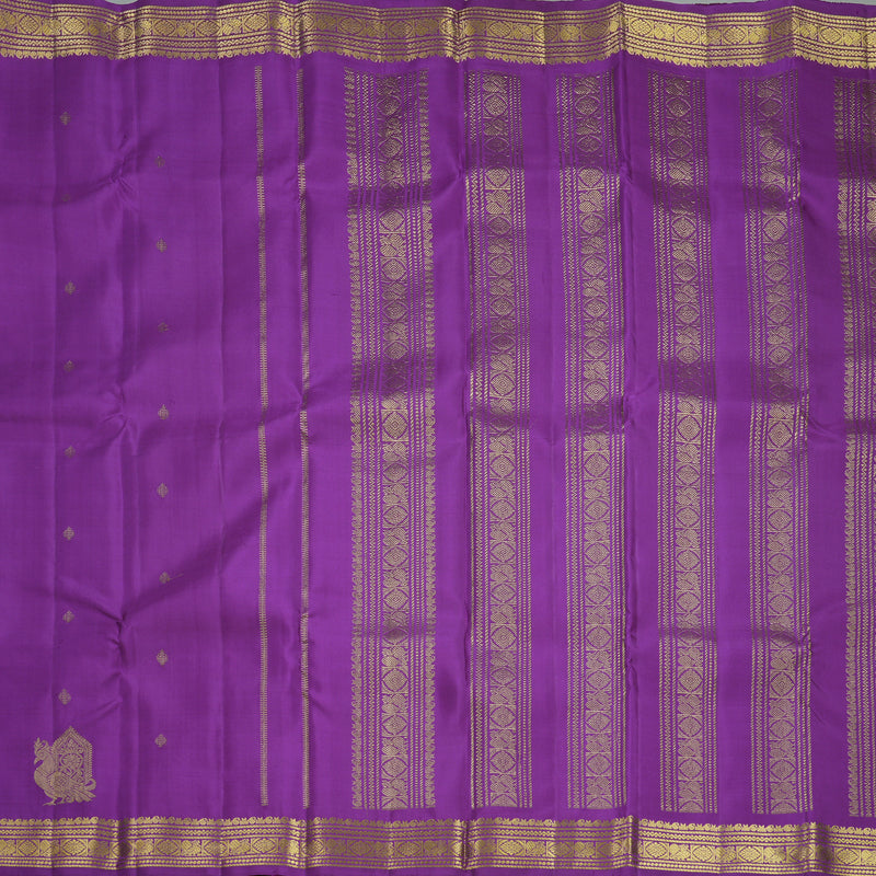 Hayagrivas Handloom Vadamalli Purple Kanjivaram Silk Saree KBF563G1-3