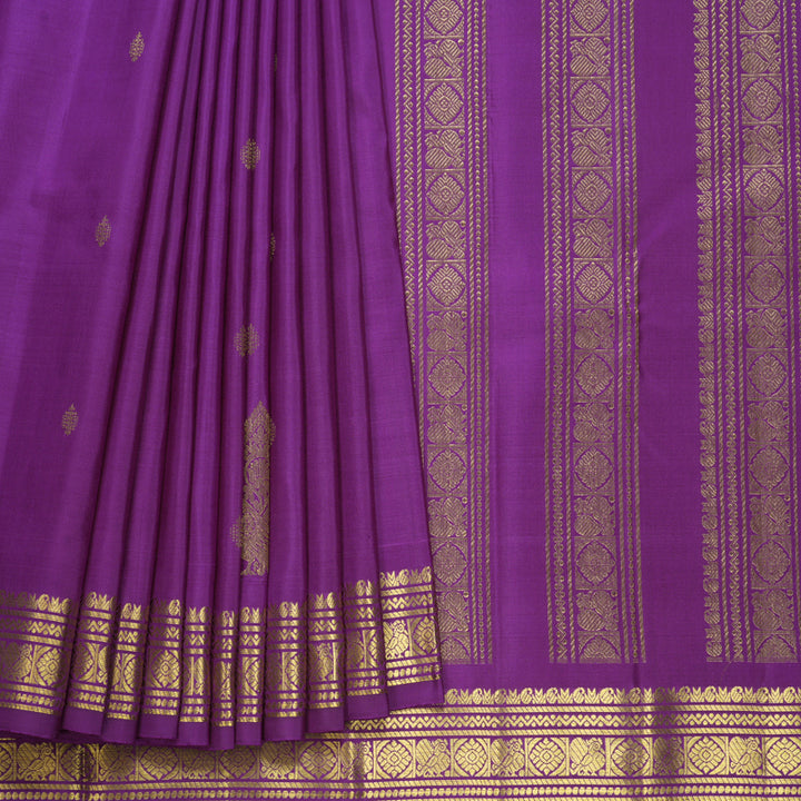 Hayagrivas Handloom Vadamalli Purple Kanjivaram Silk Saree KBF563G1-3