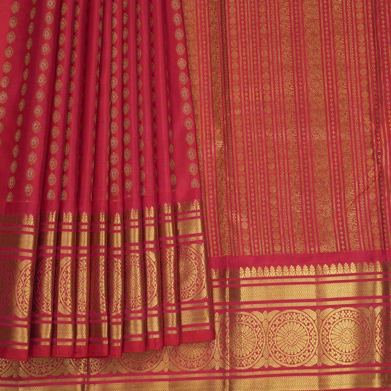 Hayagrivas Handloom Reddish-Pink Kanjivaram Silk Saree KBF563G2-2