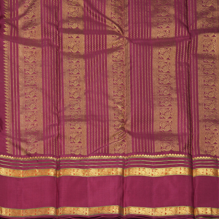 Hayagrivas Handloom Mayilkazhuthu Kanjivaram Silk Saree with Maroon Border KBF564G2-1