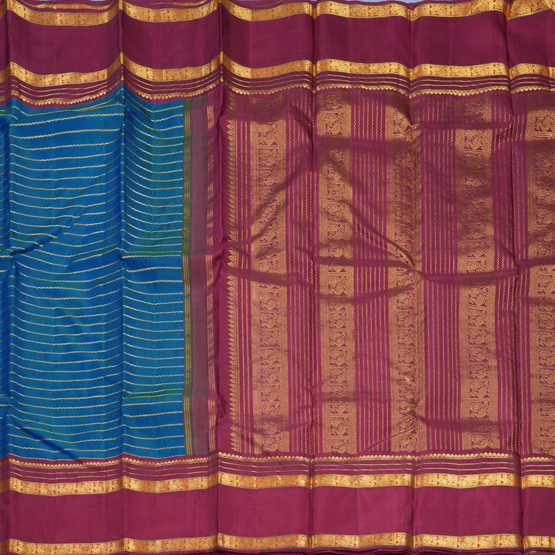 Hayagrivas Handloom Mayilkazhuthu Kanjivaram Silk Saree with Maroon Border KBF564G2-1