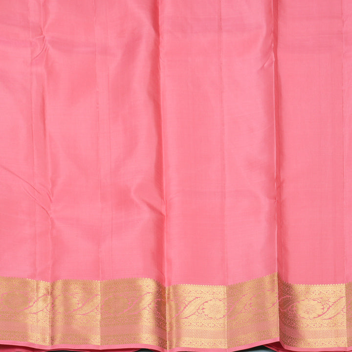 Hayagrivas Handloom Rose Pink Kanjivaram Silk Saree KBF565G11-1
