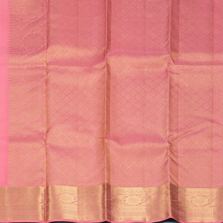 Hayagrivas Handloom Rose Pink Kanjivaram Silk Saree KBF565G11-1