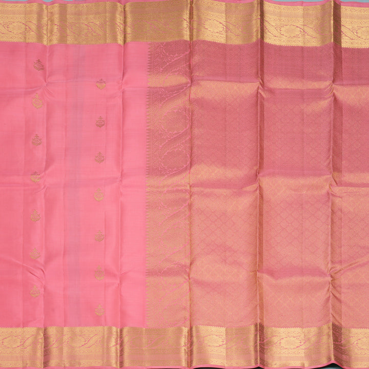 Hayagrivas Handloom Rose Pink Kanjivaram Silk Saree KBF565G11-1