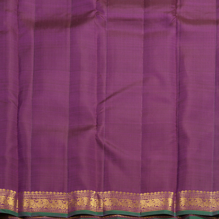 Hayagrivas Handloom Lavender-Pink Kanjivaram Silk Saree with Dark Purple Border KBF565G9-7
