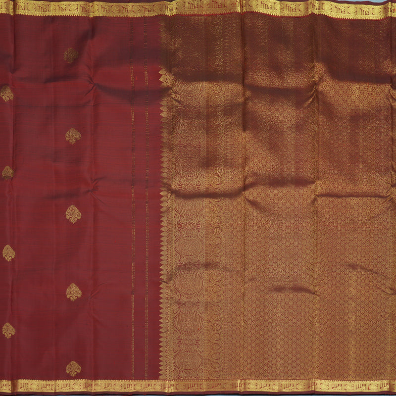 Hayagrivas Handloom Maroon Kanjivaram Silk Saree KBF565G9-9
