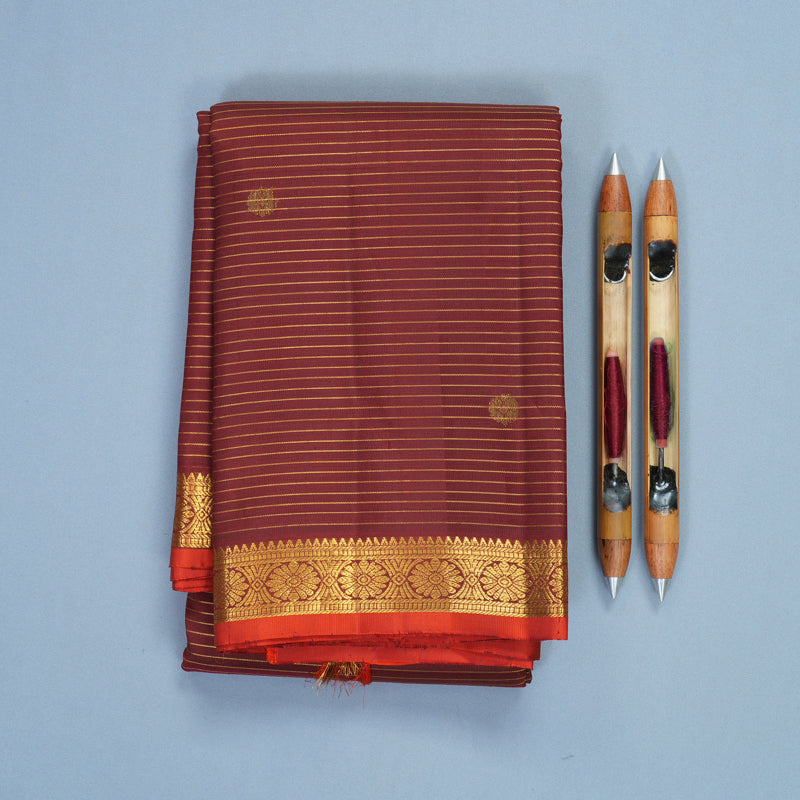 Hayagrivas Handloom Maroon Kanjivaram Silk Saree KBF568G10-2