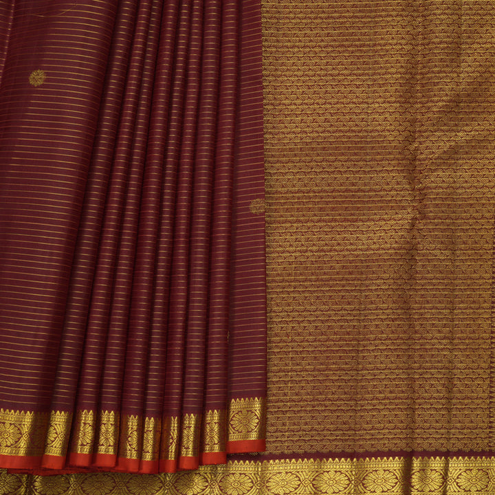 Hayagrivas Handloom Maroon Kanjivaram Silk Saree KBF568G10-2