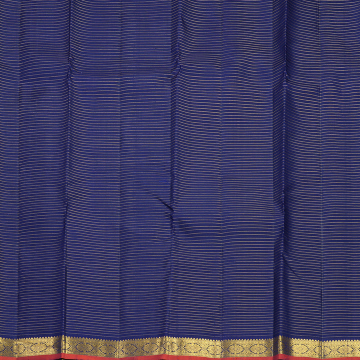 Hayagrivas Handloom Dark Blue Kanjivaram Silk Saree KBF568G10-3
