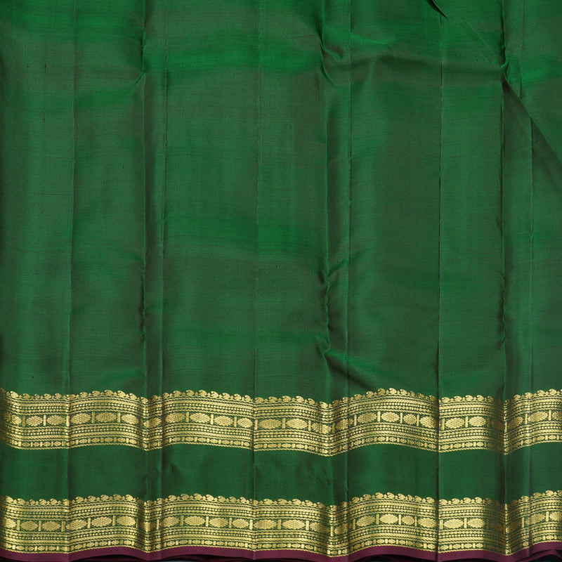 Hayagrivas Handloom Bottle Green Kanjivaram Silk Saree KBF568G12-1