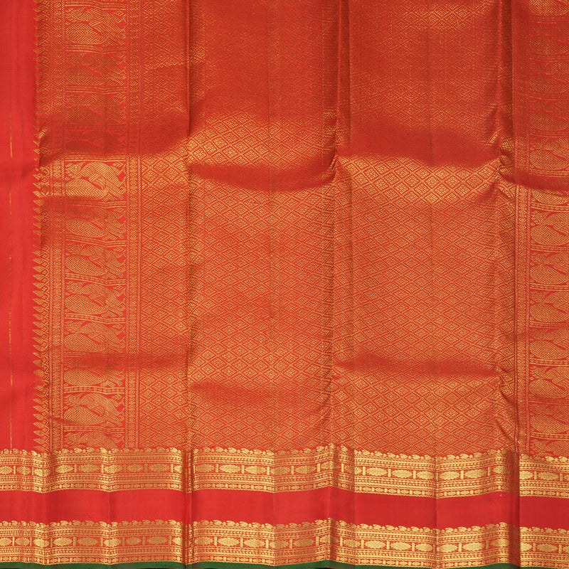 Hayagrivas Handloom Red Kanjivaram Silk Saree KBF568G12-6