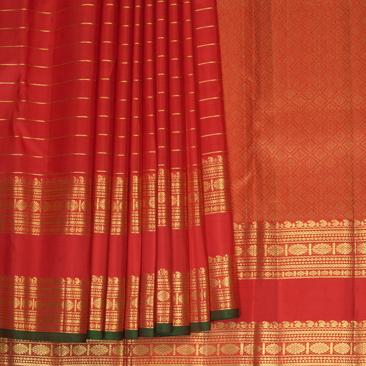 Hayagrivas Handloom Red Kanjivaram Silk Saree KBF568G12-6
