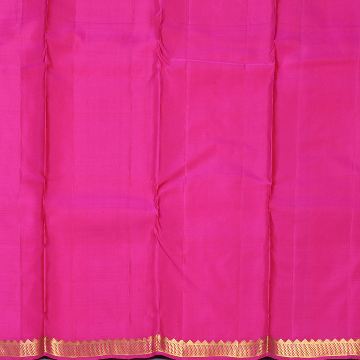 Hayagrivas Handloom Golden Orange Kanjivaram Silk Saree with Pink Border KBF568G2-5
