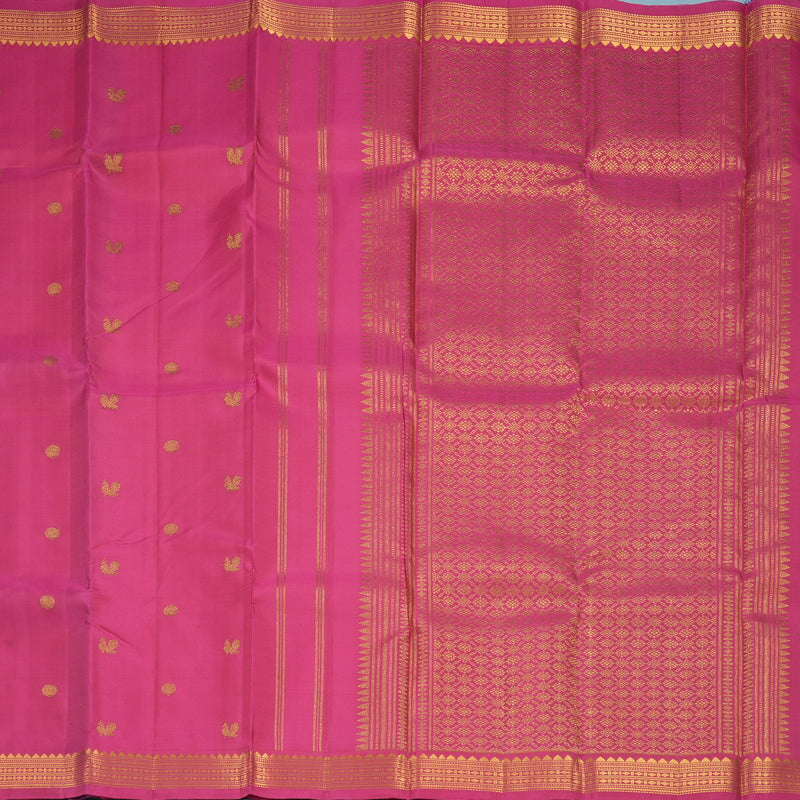 Hayagrivas Handloom Pink Kanjivaram Silk Saree KBF568G3-10