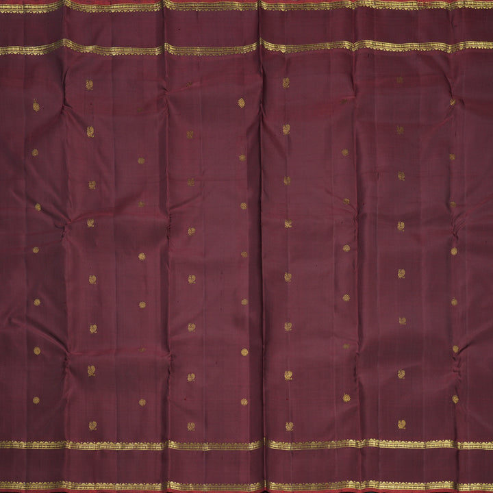 Hayagrivas Handloom Dark Maroon Kanjivaram Silk Saree KBF568G4-2