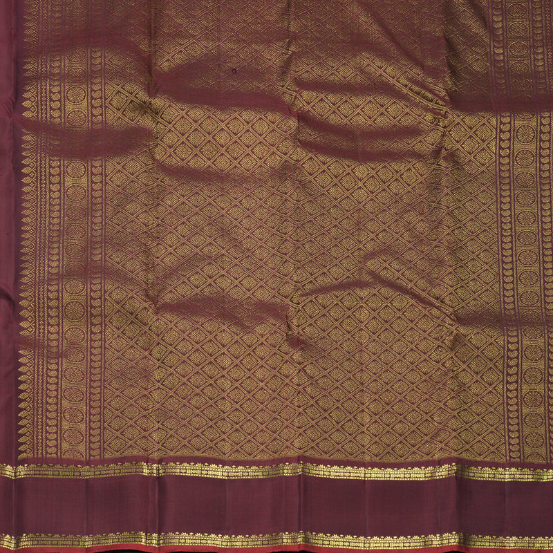 Hayagrivas Handloom Dark Maroon Kanjivaram Silk Saree KBF568G4-2