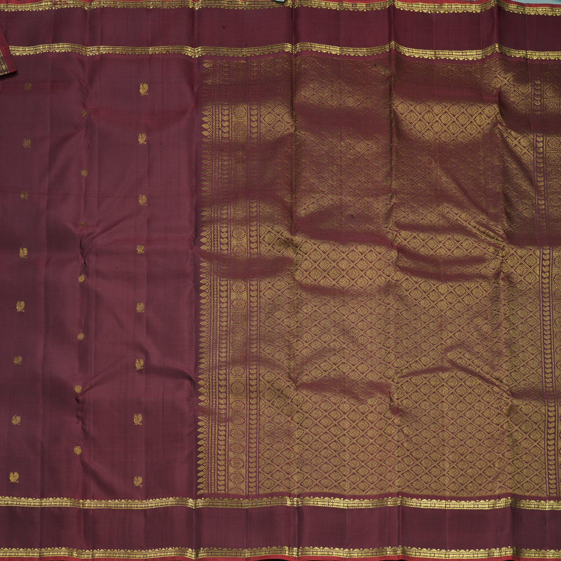 Hayagrivas Handloom Dark Maroon Kanjivaram Silk Saree KBF568G4-2