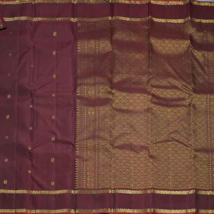 Hayagrivas Handloom Dark Maroon Kanjivaram Silk Saree KBF568G4-2