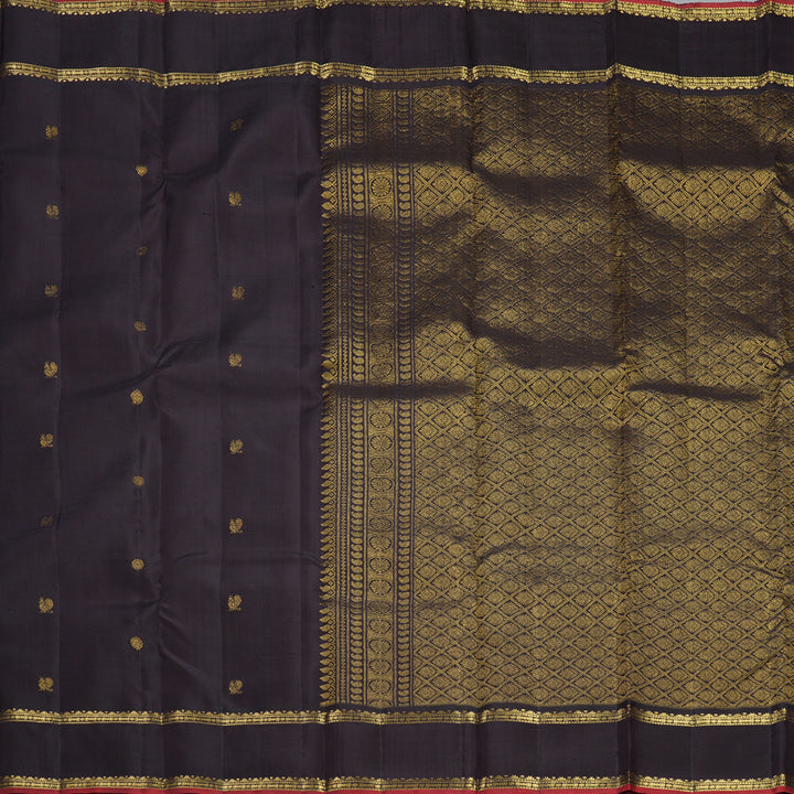 Hayagrivas Handloom Kanchana Brown Kanjivaram Silk Saree KBF568G4-4