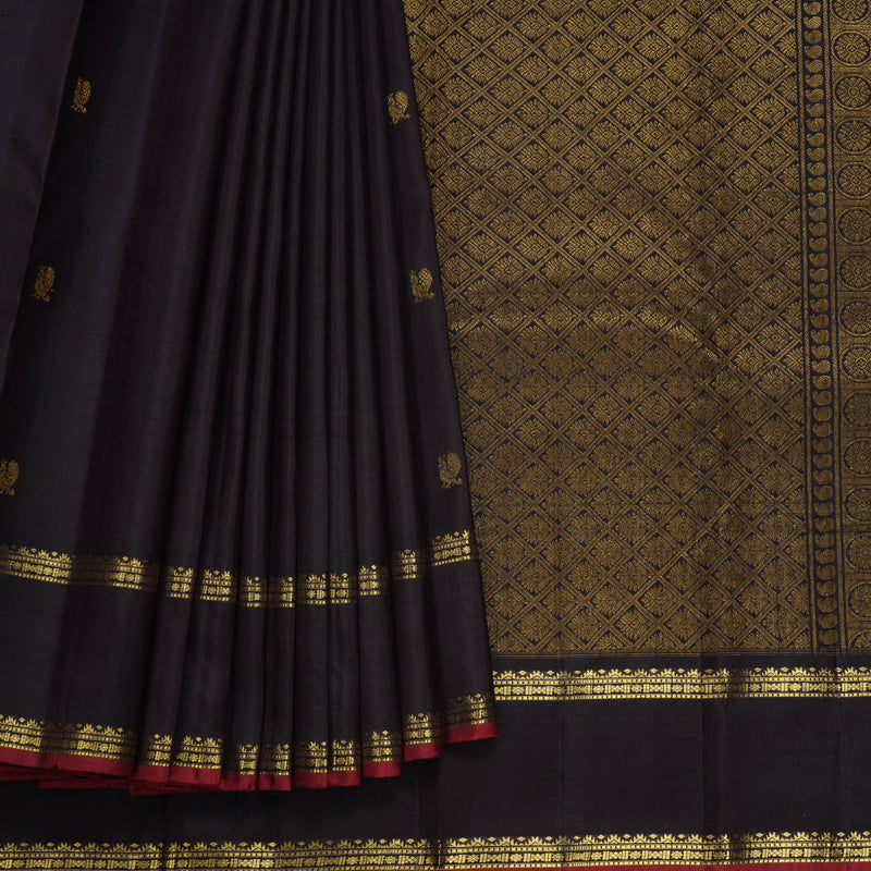 Hayagrivas Handloom Kanchana Brown Kanjivaram Silk Saree KBF568G4-4