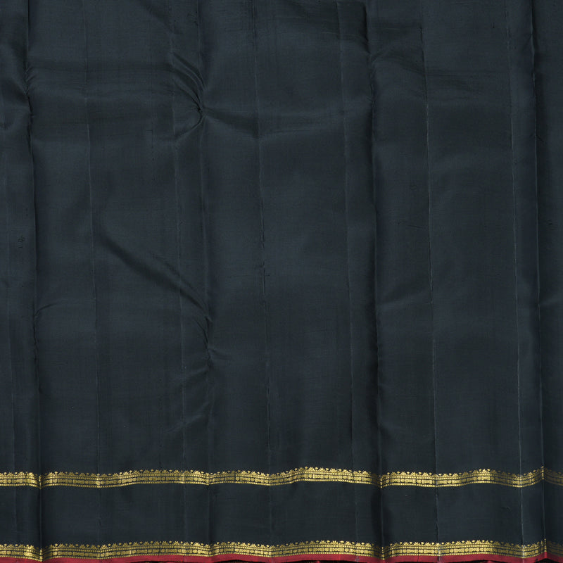 Hayagrivas Handloom Black Kanjivaram Silk Saree KBF568G4-5