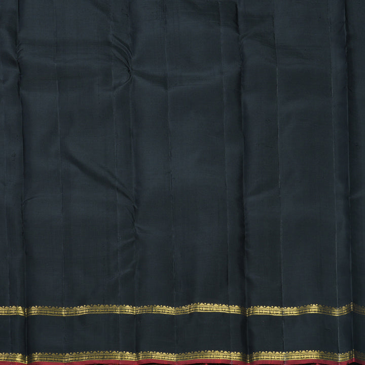 Hayagrivas Handloom Black Kanjivaram Silk Saree KBF568G4-5