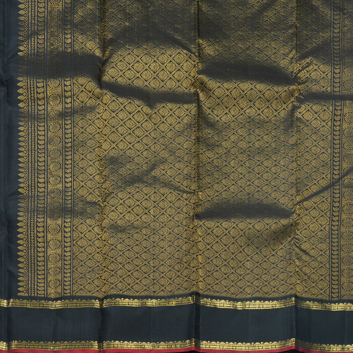Hayagrivas Handloom Black Kanjivaram Silk Saree KBF568G4-5