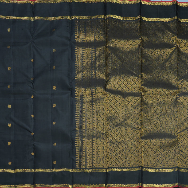 Hayagrivas Handloom Black Kanjivaram Silk Saree KBF568G4-5